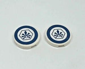 LEGO Chima : 2x Tuile ronde 2 x 2 Logo Hexagonal - Réf 4150pb127 - Set 70003 - Imagen 1 de 1