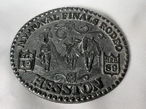 1989 Hesston National Finals Rodeo NFR Sammler Gürtelschnalle 4X3 Fred Fellows - Bild 1 von 6