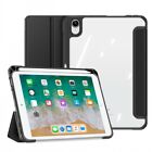 Trifold Stand Case For Apple Ipad Mini 6 (2021) Pu Leather+Clear Pc Back Cover
