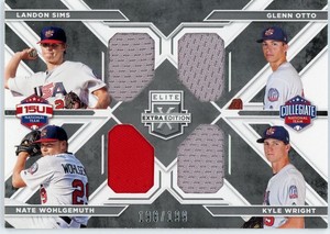 2016 Panini Elite Extra Sims Otto Wohlgemuth Wright Patch /199 USA Baseball
