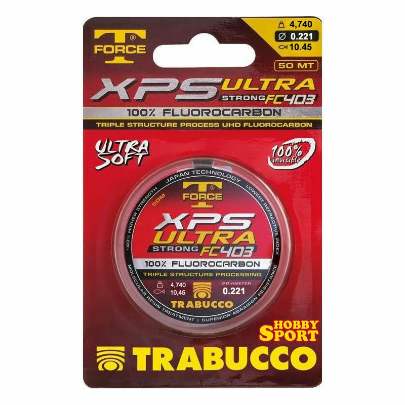FILO XPS ULTRA FC403 50 MT.  DIAM. 0,221 MM TRABUCCO FLUOROCARBON  X TERMINALE - Immagine 1 di 1