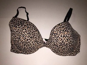 VICTORIA'S SECRET PINK COLLECTION BRA SIZE 34 D ANIMAL PRINT - Picture 1 of 2