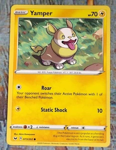 Pokémon Básicos 2020 Espadas y Escudos Comunes YAMPER 073/202 (#1) - Imagen 1 de 4