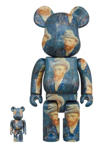 MEDICOM TOY BE@RBRICK Van Gogh Museum Selfportrait with Grey Felt Hat 100% 400% - Picture 1 of 6