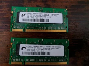Micron 2GB (1GB X 2) 2Rx16 PC2-5300S-555-12 AO MT8HTF12864-667E1200736CBNCPHX006 - Picture 1 of 1