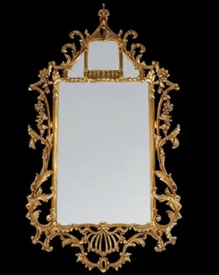 Espejo Chippendale Gilt Pier - Espejo de pasillo de vidrio inglés Foto 1 de 4