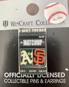 OAKLAND A'S SAN FRANCISCO GIANTS TICKET STUB PIN 2022 MLB BASEBALL CALIFORNIA - Bild 1 von 3