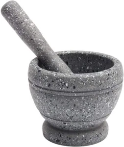 Mortar And Pestle Set Guacamole Bowl Molcajete Grinder Garlic Spices Herbs Resin - Picture 1 of 8