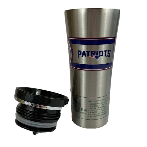 New England Patriots Coffee Mug Travel Tumbler Cup NFL Duck House Cover