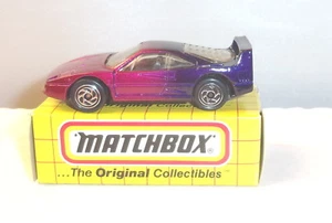 MJ7 Matchbox - Caja amarilla - MB24 Ferrari F-40 - púrpura - Imagen 1 de 4