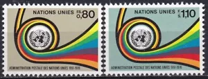 Naciones Unidas Ginebra 1976 Yvert 60/61 Aniv. Administrador postal. MNH VF - Imagen 1 de 1