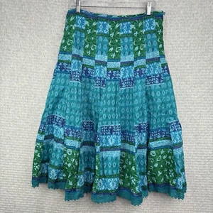 Millers Womens Vintage Y2K Tiered Batik Peasant Skirt Gypsy Boho Hippie 14 - Picture 1 of 11