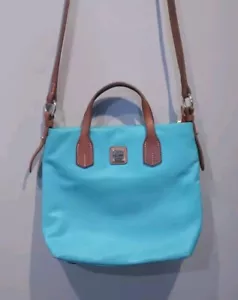 Borsa Dooney & Bourke blu verde tracolla nylon pelle marrone Windham Cleo LEGGI - Foto 1 di 24