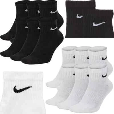 Nike Dri-Fit Mens Ankle Socks SX7669 6 Pairs Terry Everyday Cushioned Gym Sports