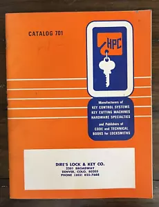 HPC Inc Katalog 701 Schlosser Schlüssel Hardware Vintage 1973 Dire's Lock & Schlüssel Denver - Bild 1 von 7