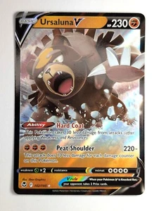Ursaluna V - 102/195 - Pokemon Plata Tempestad Espada y Escudo Tarjeta Ultra Rara Casi Nueva - Imagen 1 de 2