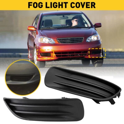 New Fog Light Cover Set For 2003-2004 Toyota Corolla TO1038103 TO1039103 BLACK A - Изображение 1 из 4