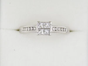 0.50ct Diamond Ring, H-I Colour, VS1-VS2 Clarity, 18ct. White Gold, UK Size S - Picture 1 of 8