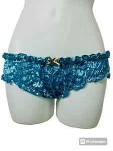 Victoria's Secret Rüschenblüher Vintage Baumwolle niedrig erhoben freche Hipster M - Bild 1 von 8