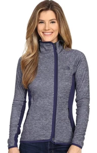 ¡NUEVO CON ETIQUETAS! Chaqueta con capucha Arcata pequeña para mujer The North Face cremallera completa azul jaspeado - Imagen 1 de 4