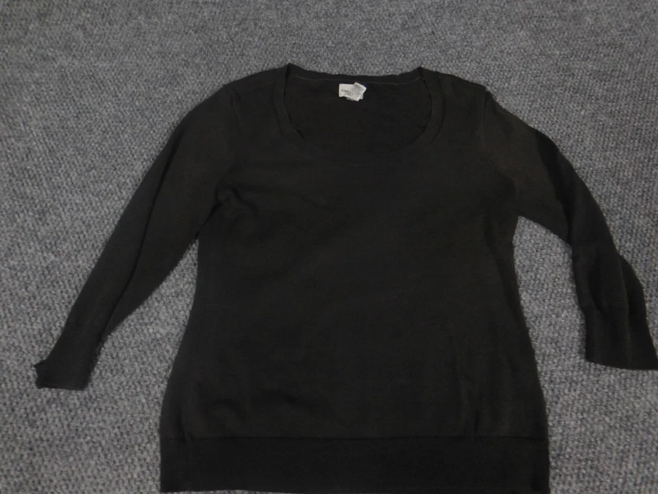 Chicos Suéter 1 Jersey Verde Seda Elástico Pullover Clásico Foto 1 de 4