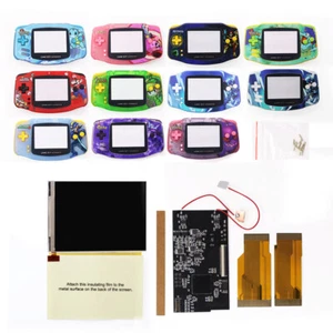 Kit de pantalla LCD de retroiluminación 2 en 1 versión táctil V2 IPS y carcasa UV precortada para GBA - Imagen 1 de 23