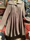 Smart Too True Clothing Womens Brown Collared Acrylic Cardi/Coat Jumper Size M