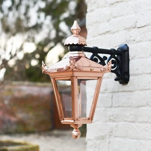 Standard Kupfer viktorianische Laterne Top Fix hängende Wandleuchte 61 x 46 cm - Bild 1 von 7