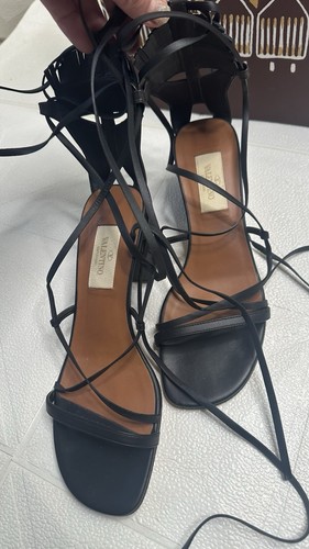 Valentino Shoes sandalo gladiatore donna tribale stringato bicolore pelle US 6.