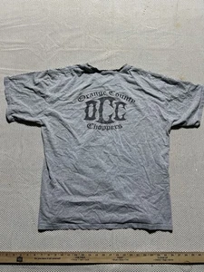 OC Choppers Motorcycles Biker T-shirt Men's L Pullover Graphic Tee Gray - Picture 1 of 7