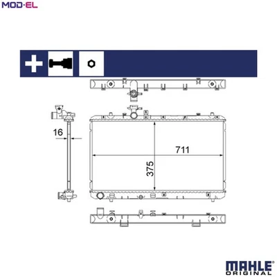 RADIATOR ENGINE COOLING CR 1314 000S FOR SUZUKI NEO/BALENO SX4/CLASSIC/MONOCAB - Image 1 of 4