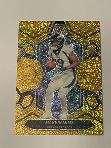 💥2024 Panini Mosaic Marvin Mims #88 Rare GOLD SPARKLE Denver Broncos SSP /24!💥 - Picture 1 of 2