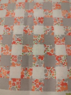 Corey Yoder's Strawberry Jam's Grey & Floral Check Cotton Fabric By The Yd-Moda - Image 1 of 4
