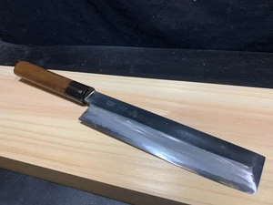 Used & Sharpened:Japanese Kitchen Knife - Usuba 32-17 cm - horn - Takeaki - Picture 1 of 21
