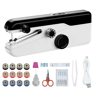 Mini Handheld Electric Sewing Machine with Sewing Kit - Quick Stitch Tool - Image 1 of 4