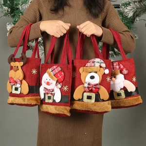Bolsa de regalo de Navidad Bolso de mano de caramelos para niños Bolsa de almacenamiento de manzana Bolsa de regalo decorativa - Imagen 1 de 25