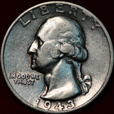 1943 Philadelphia Mint Silver Washington Quarter - Image 1 of 2