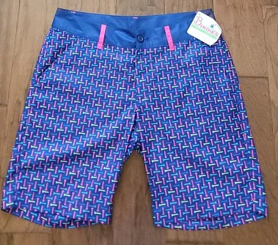 NUEVO CON ETIQUETAS Birdies And Bows Camiseta de Golf para Mujer Rosa Azul Verde Pantalones Cortos de Golf Talla 6 32x9 Foto 1 de 4