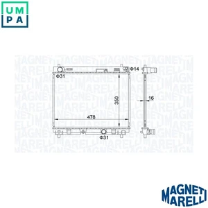 RADIATOR ENGINE COOLING 350213208200 FOR TOYOTA YARIS/Hatchback/Van 1.4L 4cyl - Picture 1 of 9