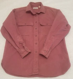 Camicia vintage L L Bean camoscio stoffa piccola rosa made in USA pesante anni 80 - Foto 1 di 11
