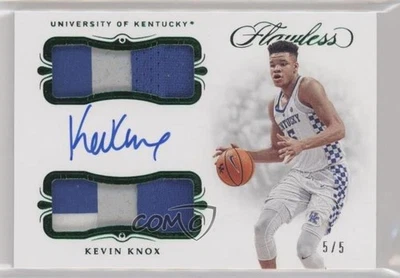 2019-20 Panini Flawless Collegiate Emerald /5 Kevin Knox II #27 Dual Patch Auto - Image 1 of 2