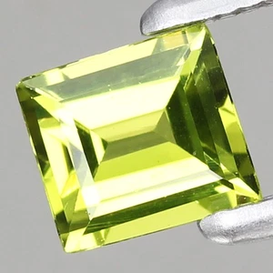 0,37 quilates cuadrado 4,4x4 mm zafiro verde térmico natural Bangkaja Chanthaburi, gemas TH - Imagen 1 de 4