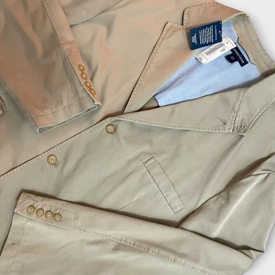 Abrigo Blazer Chaqueta Deportivo Informal Caqui Beige Lands End Para Hombre XXL Cápsula Preppy Foto 1 de 4