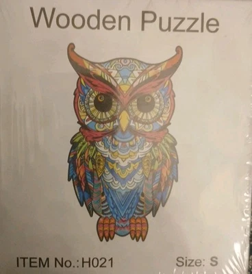 Owl Shape Wooden Jigsaw Puzzle ~ Mystery Owl ~ - Image 1 of 2
