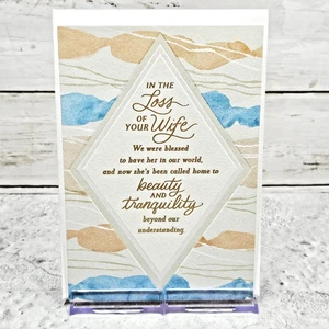 Hallmark Sympathy Greeting Card 5x7 Loss of Wife Called Home Tranquility - Picture 1 of 8