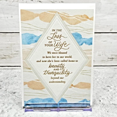 Hallmark Sympathy Greeting Card 5x7 Loss of Wife Called Home Tranquility - Image 1 of 4