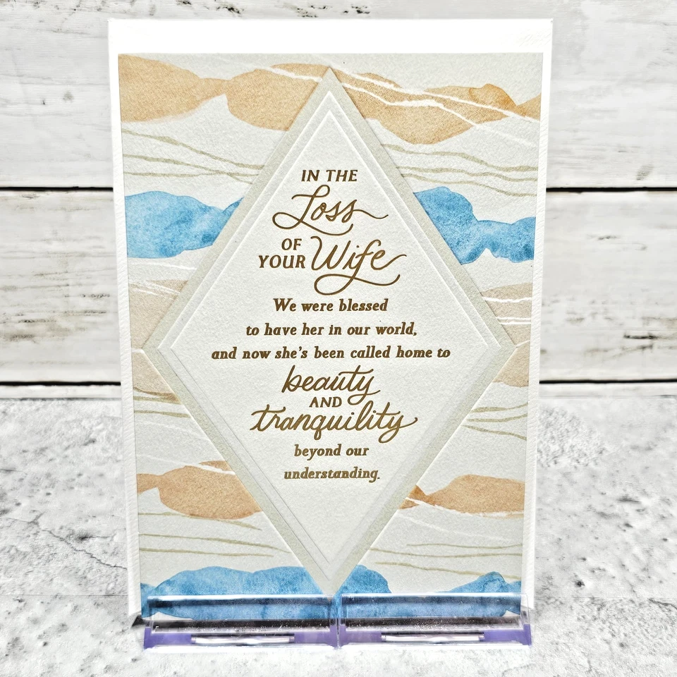 Hallmark Sympathy Greeting Card 5x7 Loss of Wife Called Home Tranquility - Image 1 of 4