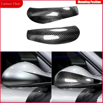 Dry Carbon Fiber Rear view Side Mirror Cap Cover For Porsche 911 997.1 2005-2011 Foto 1 de 4