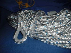 Ankerleine Ø 12 mm weiß/blau 30 mtr geschmeidig 0644612 - Bild 1 von 1