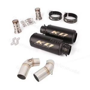 Slip on for Ducati Monster 696 695 795 796 1100 Exhaust Mufflers Mid Link Pipe - Bild 1 von 13